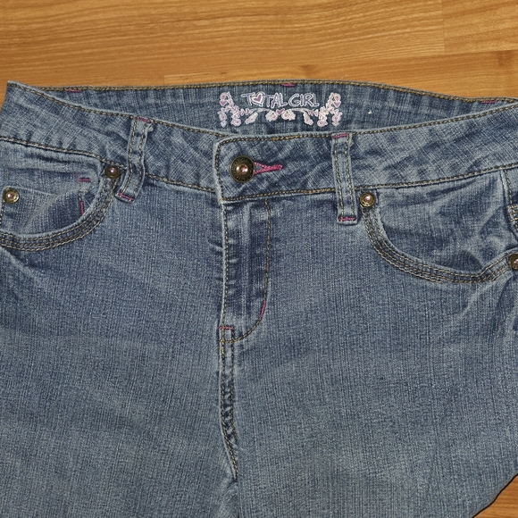 Girls Sz 12R Total Girl Embroidered Boho Stretch Jeans - Picture 3 of 6